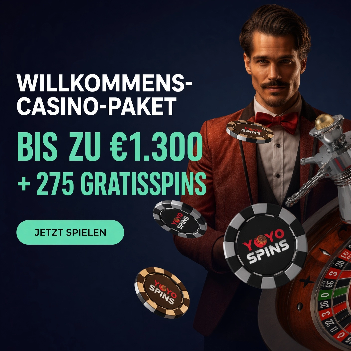 Yoyospins casino Affiliate-Landing-Vorschau